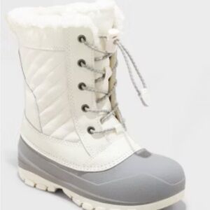 Kids Winter Boots - White and Gray